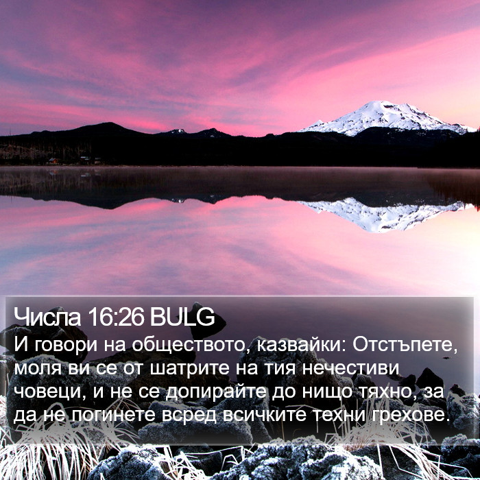 Числа 16:26 BULG Bible Study