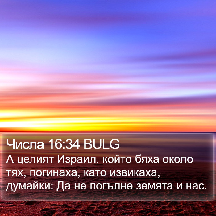 Числа 16:34 BULG Bible Study