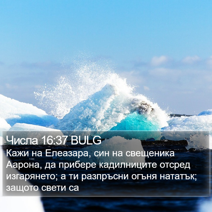 Числа 16:37 BULG Bible Study