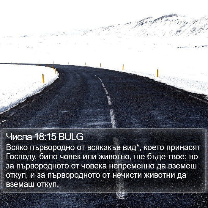 Числа 18:15 BULG Bible Study