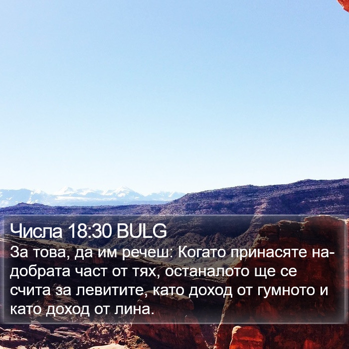 Числа 18:30 BULG Bible Study