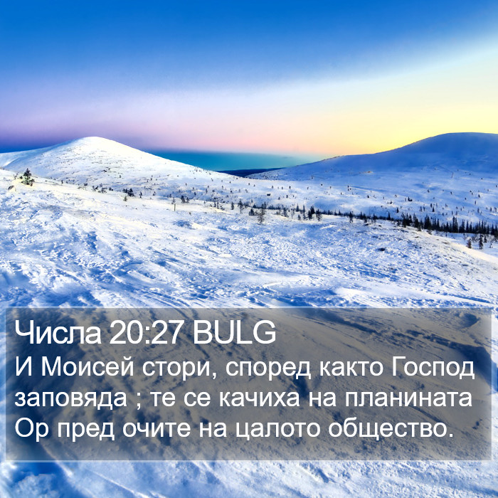 Числа 20:27 BULG Bible Study