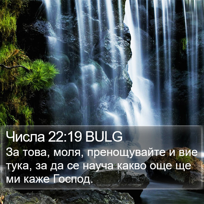 Числа 22:19 BULG Bible Study