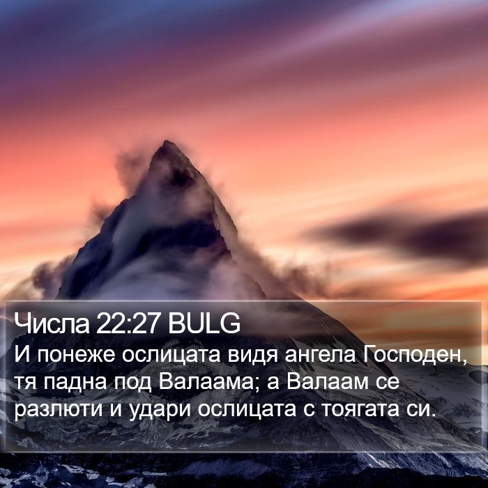 Числа 22:27 BULG Bible Study