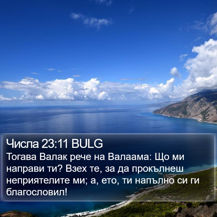 Числа 23:11 BULG Bible Study