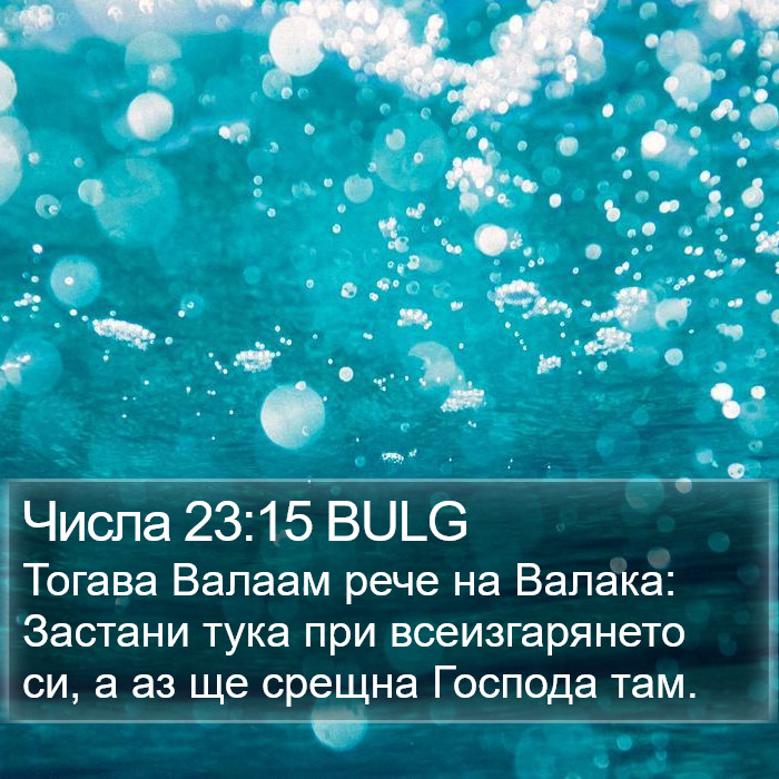 Числа 23:15 BULG Bible Study