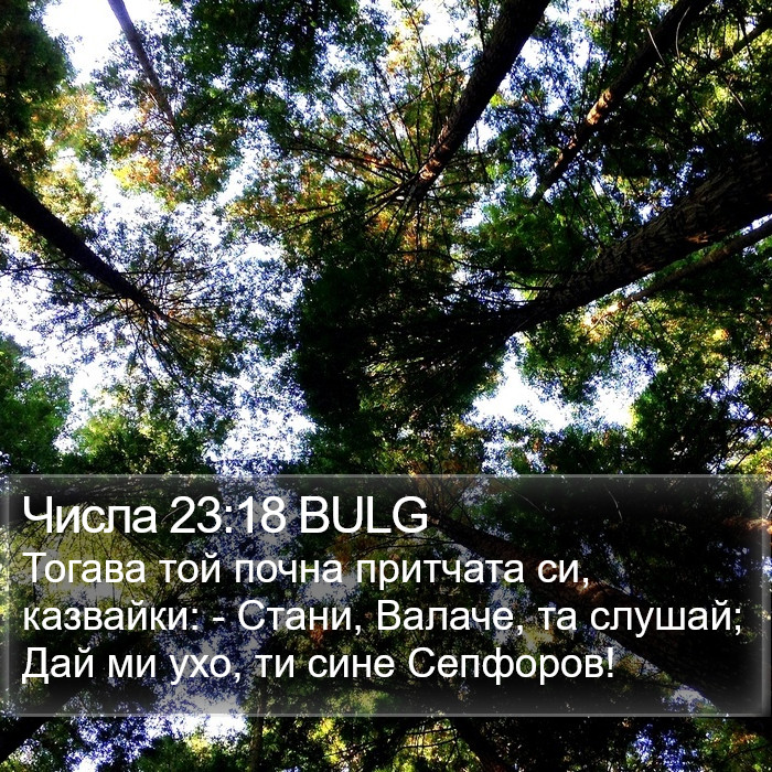 Числа 23:18 BULG Bible Study