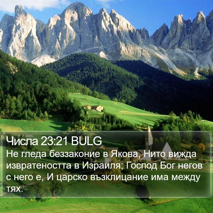 Числа 23:21 BULG Bible Study