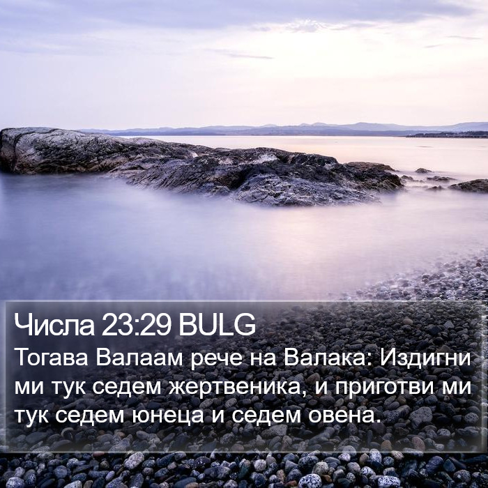 Числа 23:29 BULG Bible Study