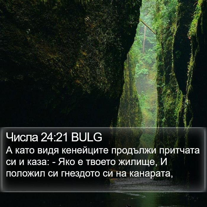 Числа 24:21 BULG Bible Study