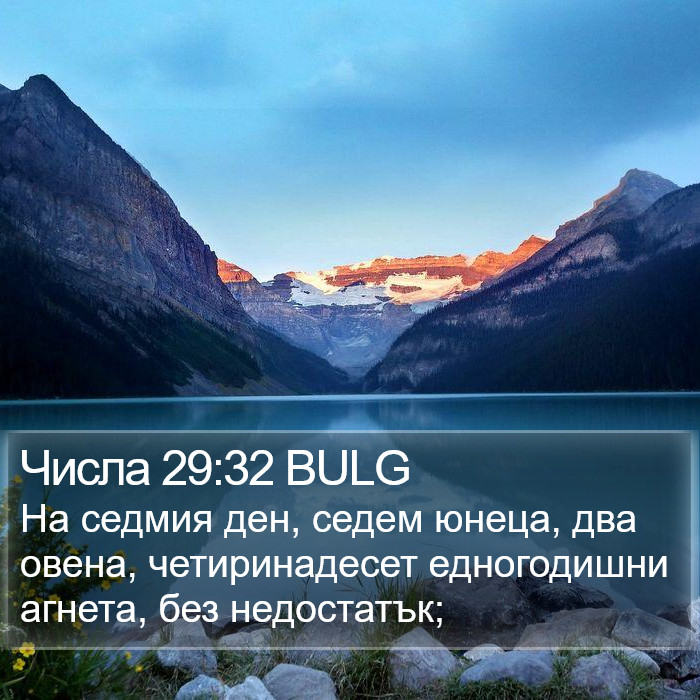 Числа 29:32 BULG Bible Study