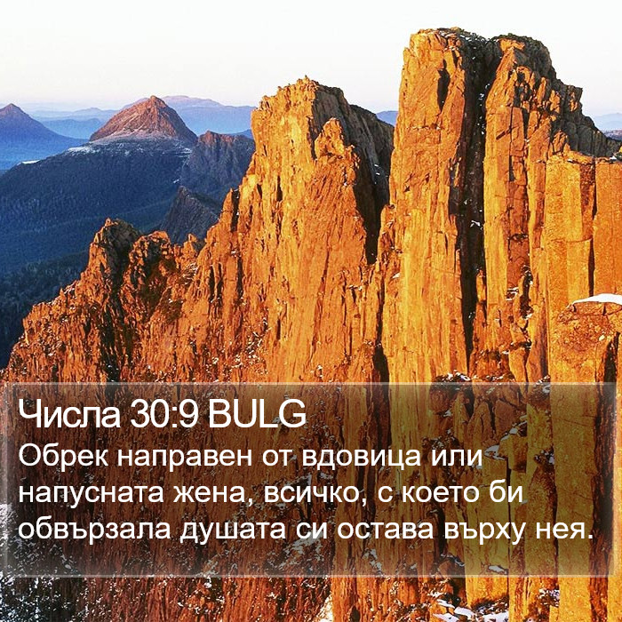 Числа 30:9 BULG Bible Study