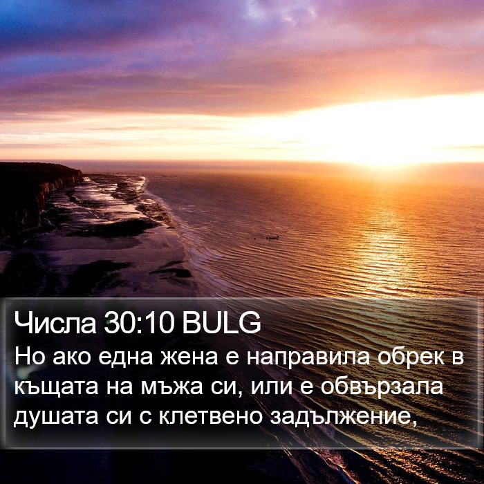 Числа 30:10 BULG Bible Study