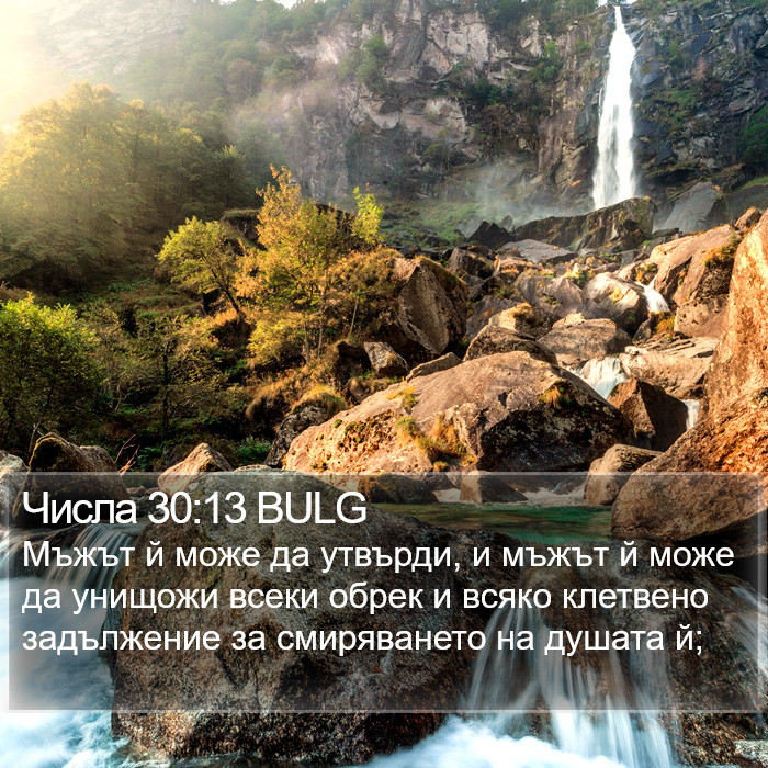 Числа 30:13 BULG Bible Study