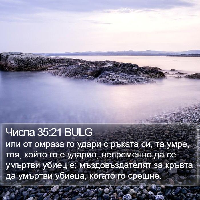 Числа 35:21 BULG Bible Study