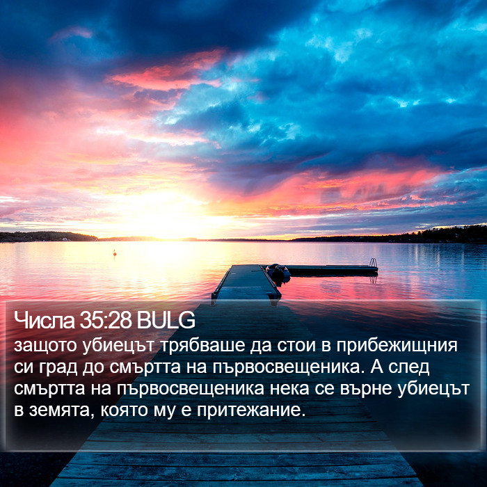 Числа 35:28 BULG Bible Study