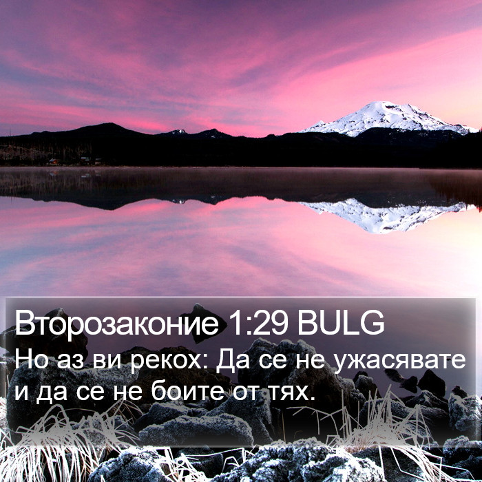 Второзаконие 1:29 BULG Bible Study