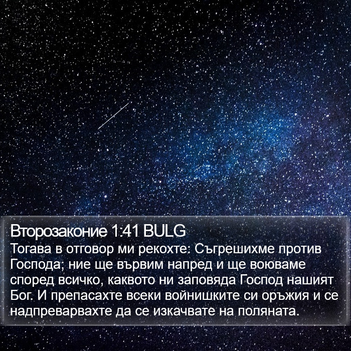 Второзаконие 1:41 BULG Bible Study