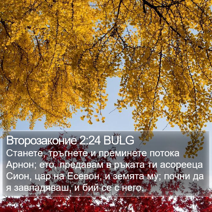 Второзаконие 2:24 BULG Bible Study