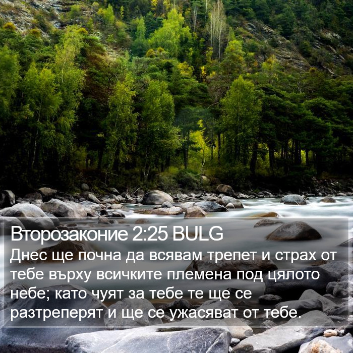 Второзаконие 2:25 BULG Bible Study