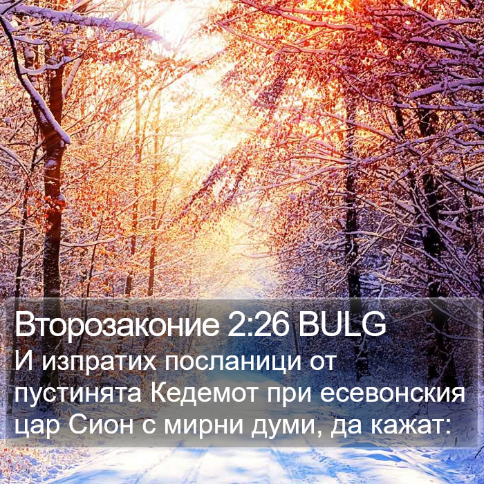 Второзаконие 2:26 BULG Bible Study
