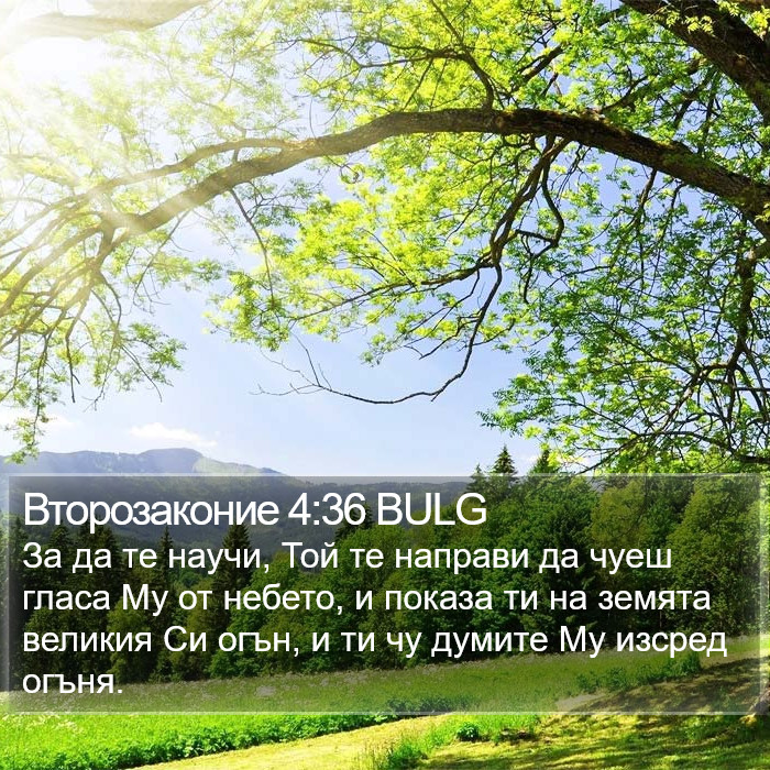 Второзаконие 4:36 BULG Bible Study