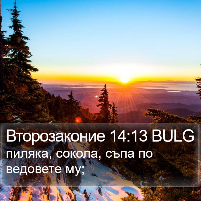 Второзаконие 14:13 BULG Bible Study