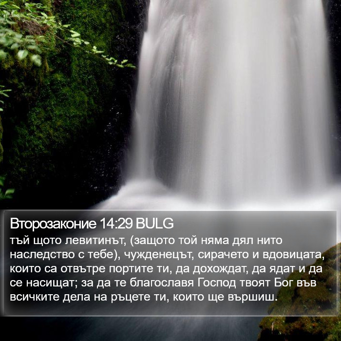 Второзаконие 14:29 BULG Bible Study