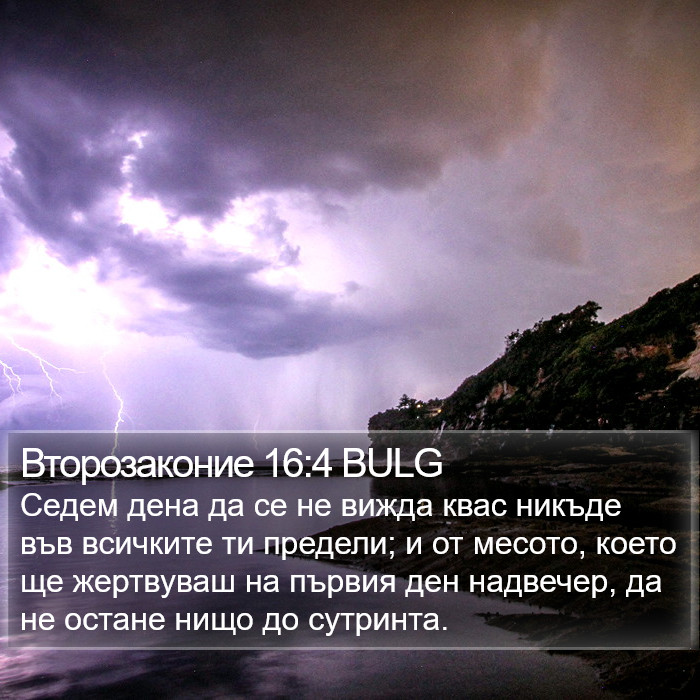 Второзаконие 16:4 BULG Bible Study