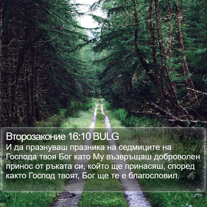 Второзаконие 16:10 BULG Bible Study