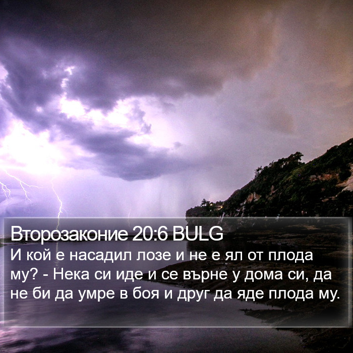 Второзаконие 20:6 BULG Bible Study