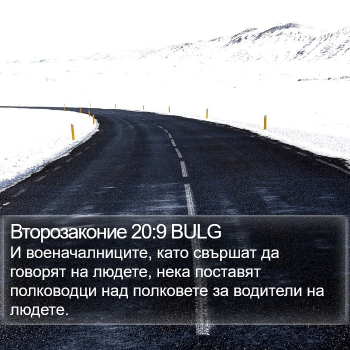 Второзаконие 20:9 BULG Bible Study