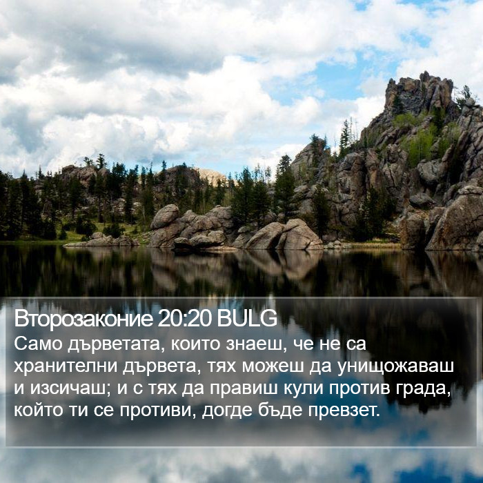 Второзаконие 20:20 BULG Bible Study