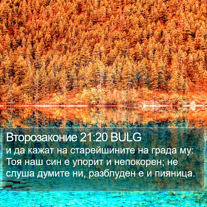 Второзаконие 21:20 BULG Bible Study