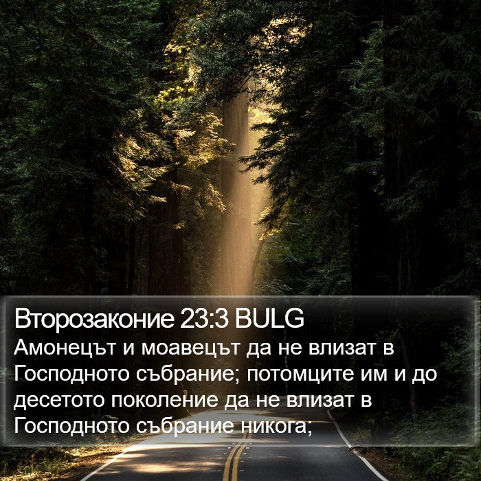 Второзаконие 23:3 BULG Bible Study