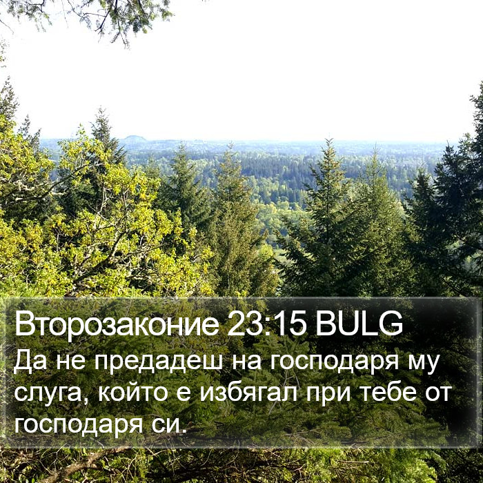 Второзаконие 23:15 BULG Bible Study