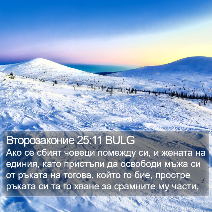 Второзаконие 25:11 BULG Bible Study