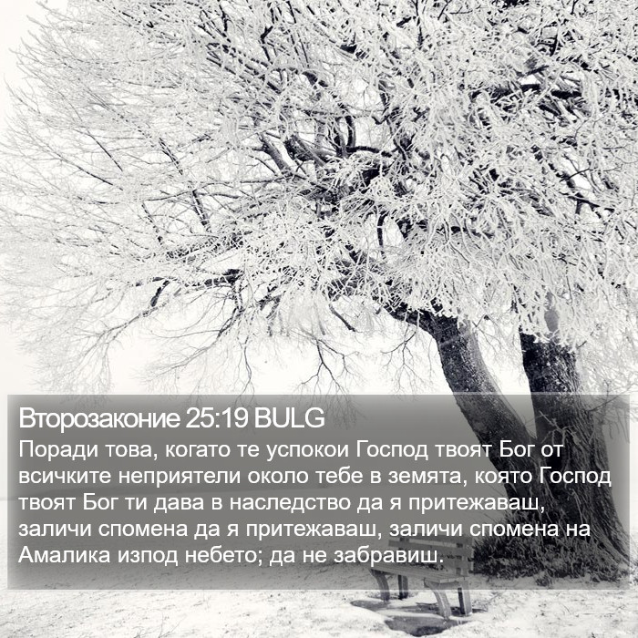 Второзаконие 25:19 BULG Bible Study