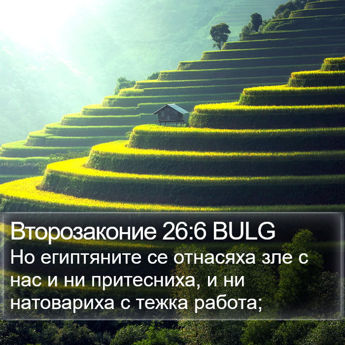 Второзаконие 26:6 BULG Bible Study