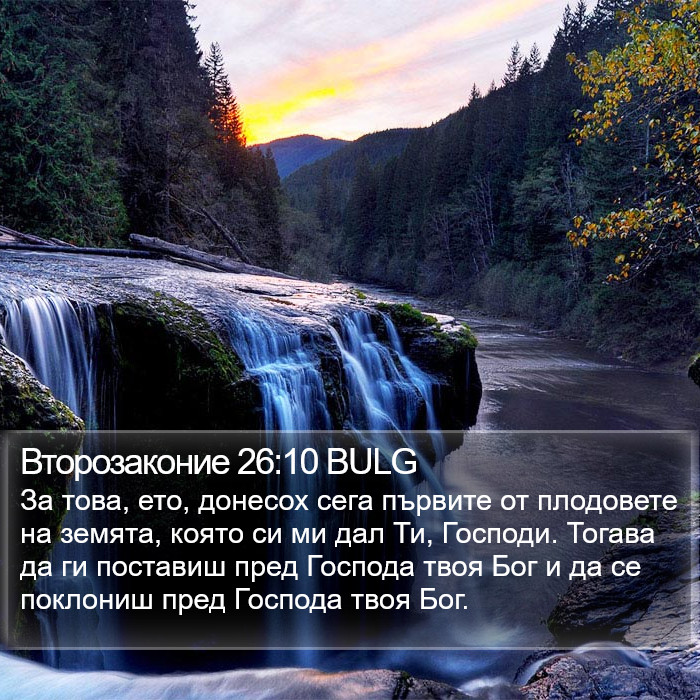 Второзаконие 26:10 BULG Bible Study