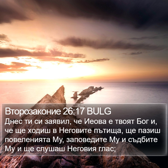 Второзаконие 26:17 BULG Bible Study