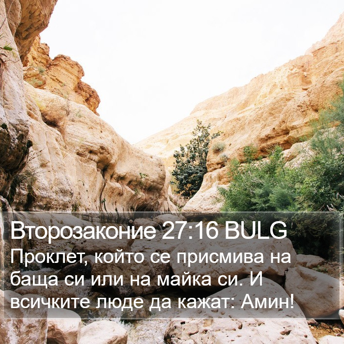 Второзаконие 27:16 BULG Bible Study