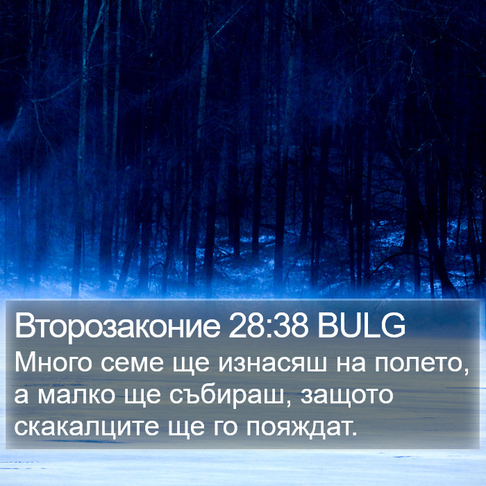 Второзаконие 28:38 BULG Bible Study