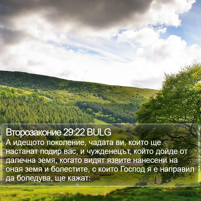 Второзаконие 29:22 BULG Bible Study