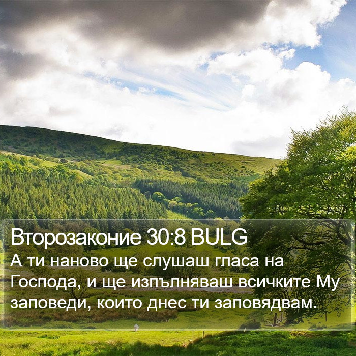 Второзаконие 30:8 BULG Bible Study