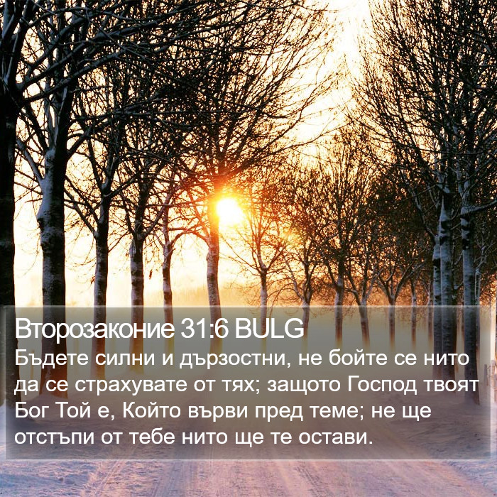 Второзаконие 31:6 BULG Bible Study