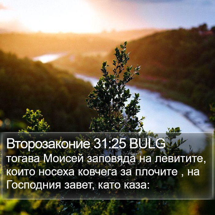 Второзаконие 31:25 BULG Bible Study