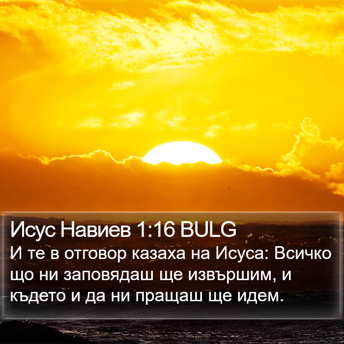 Исус Навиев 1:16 BULG Bible Study