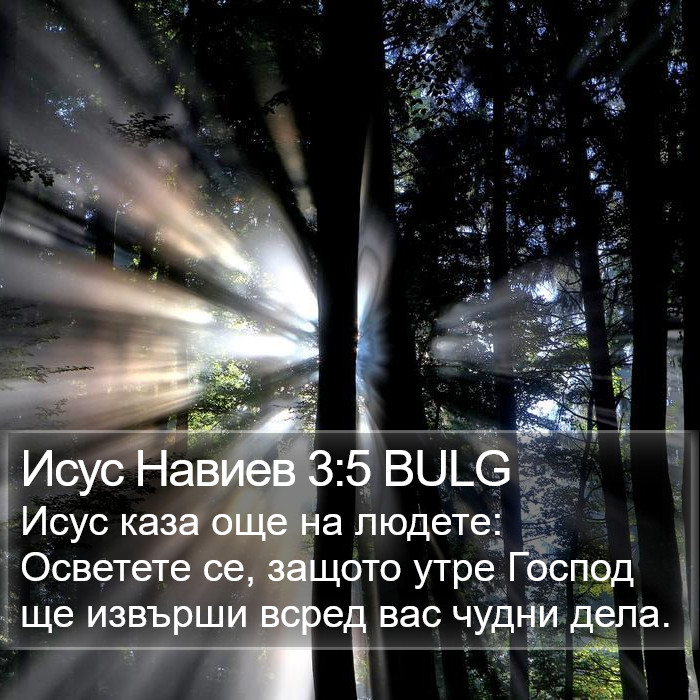 Исус Навиев 3:5 BULG Bible Study