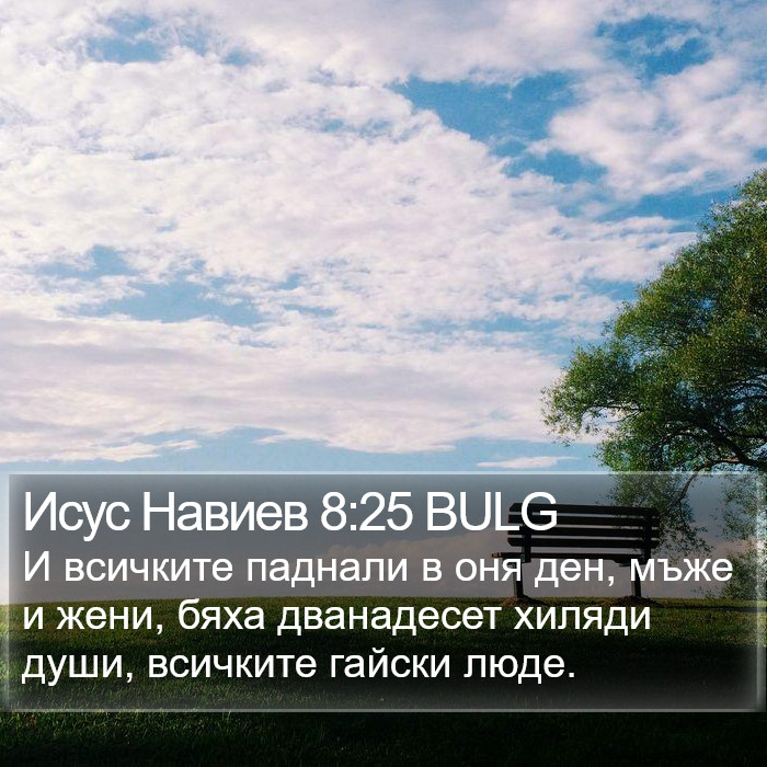 Исус Навиев 8:25 BULG Bible Study